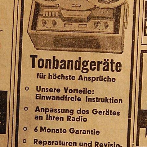 Altes Inserat Hifi Zurmühle  audio-fachgeschaeft-zurmuehle