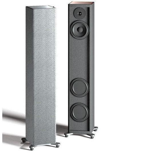 Sonox X100 schlanker High-End Designlautsprecher in Stoff mit Rowen-Technik vorführbereit bei HiFi Zurmühle in Luzern
