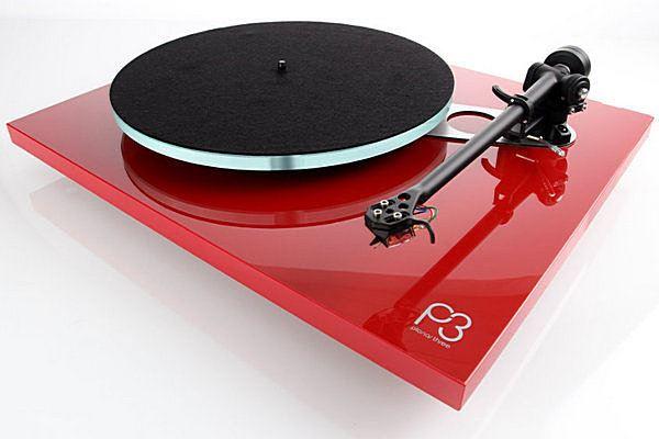 Rega Planar 3 Plattenspieler in Rot mit RB330 Tonarm